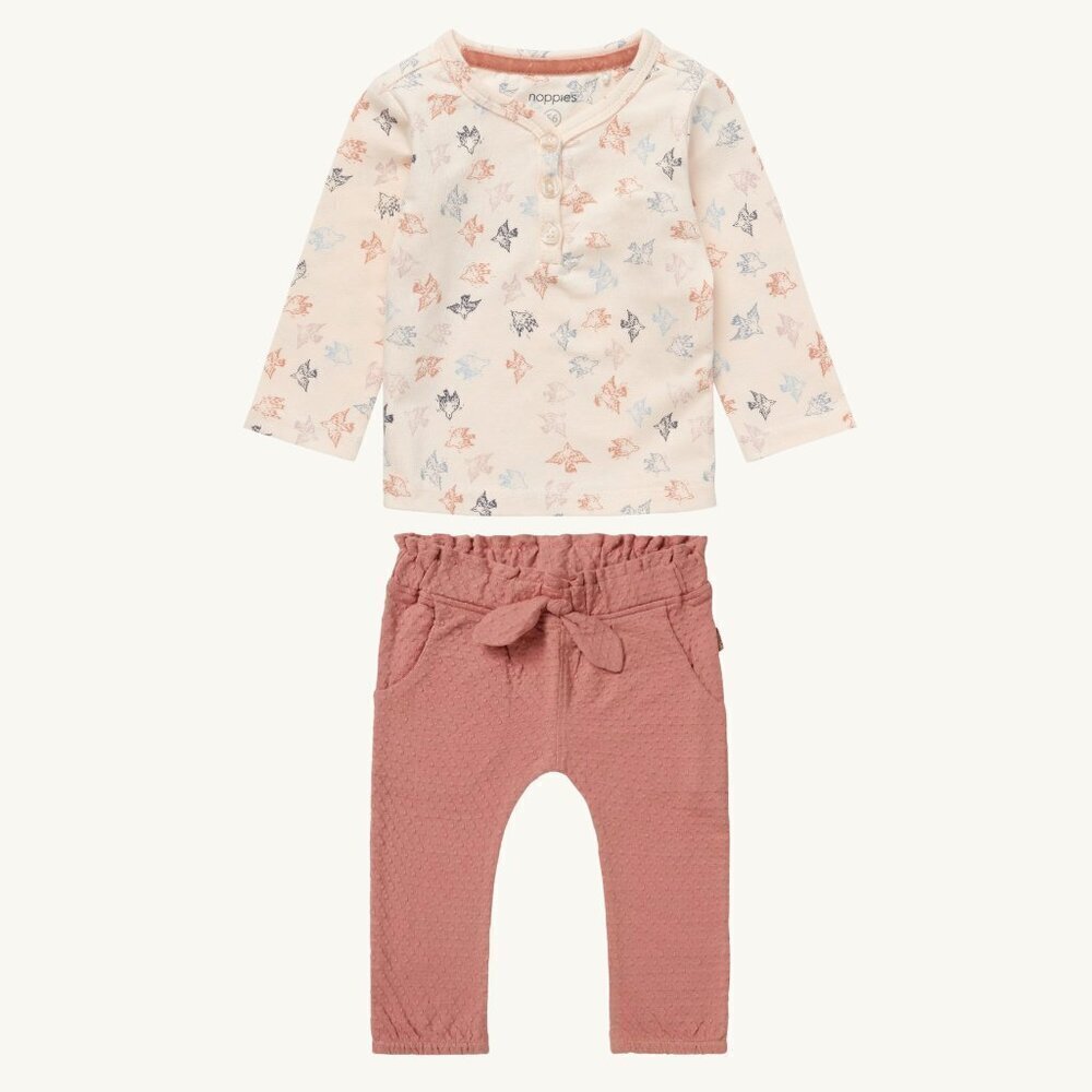NWT - Organic baby girl set, birds​​​​​